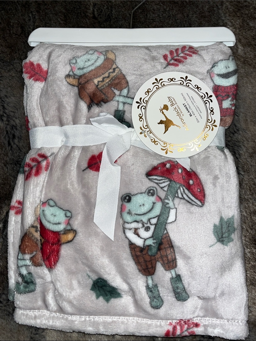 Frog Mushroom Autumn Baby Blanket Adirondack Berkshire Toadstool Scarves Toad